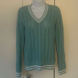 Brooks Brothers Cotton V-Neck Sweater S
